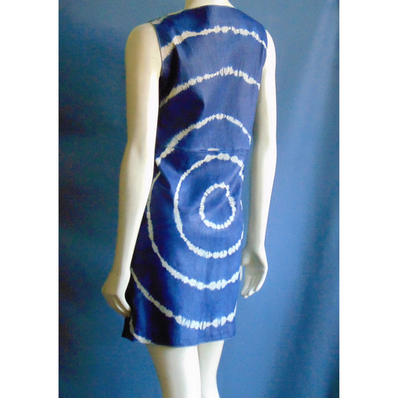 Tory Burch Justine Tie Dye Leather Dress 10 - Picture 4 of 5